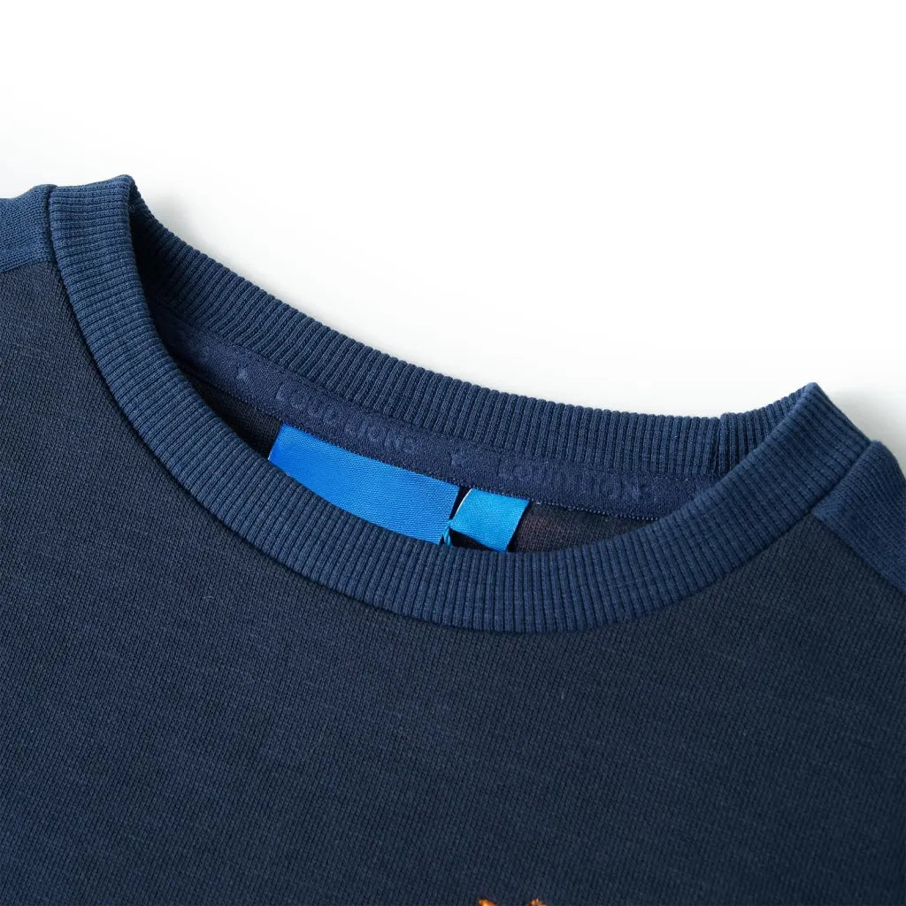 Felpa per Bambini Blu Marino Mélange 92 12659