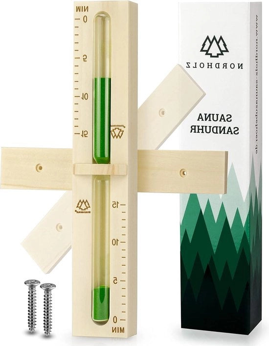 Sauna per genitori in legno di noce con vetro termoresistente - verde scuro - 2 viti - accessori di alta qualità per sauna hourglass