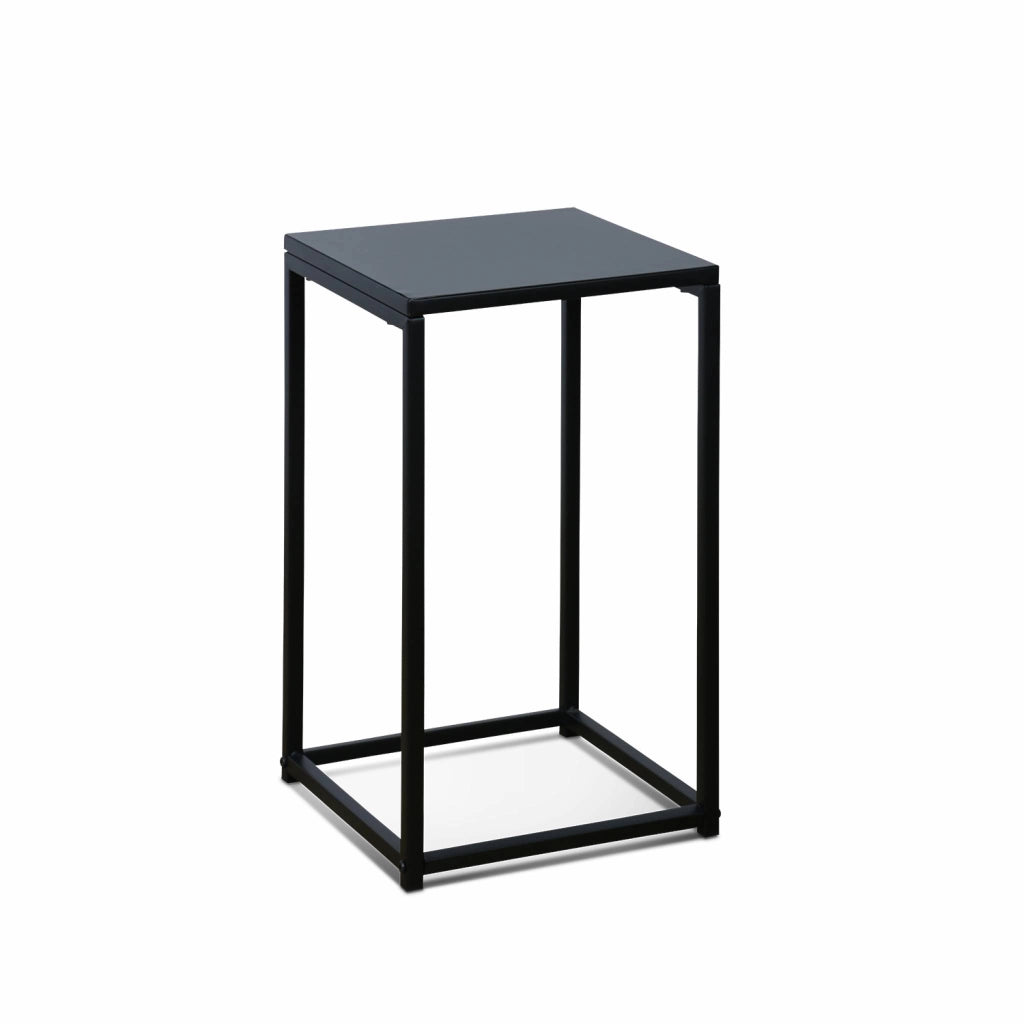 Set di 2 tavolini neri  per salotto, nero