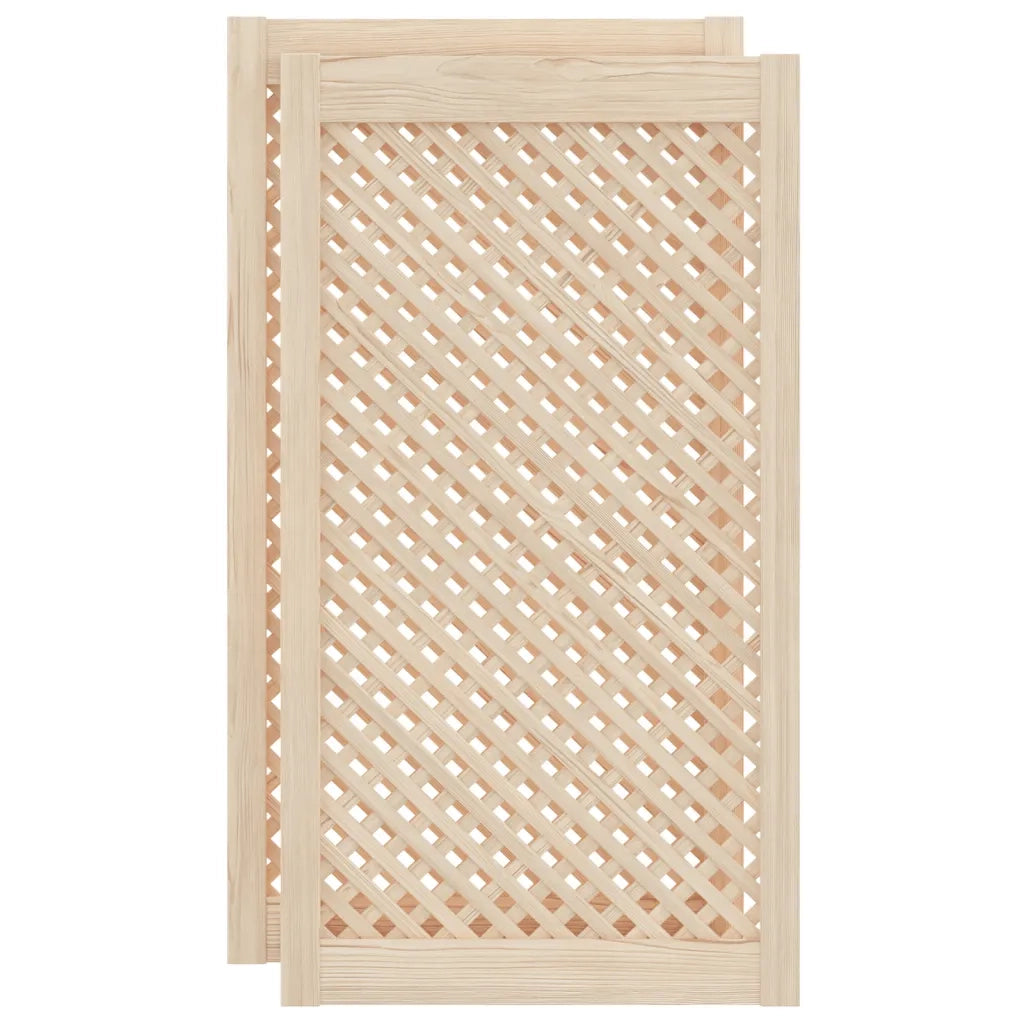 Ante con Design a Reticolo 2 pz 49,5x99 cm in Legno di Pino CFW7147374