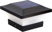Illuminazione LED per giardino a energia solare - 10 x 10 cm paline in legno - colore giorno 6000 K - classe energetica A+