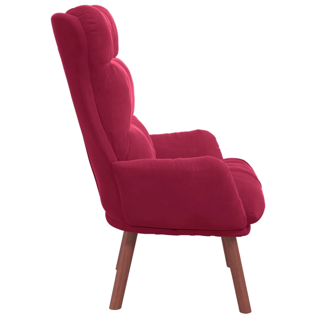 Divano Sedia-Poltrona Rosso Vino 69 x 74 x 93 cm Velluto 672405