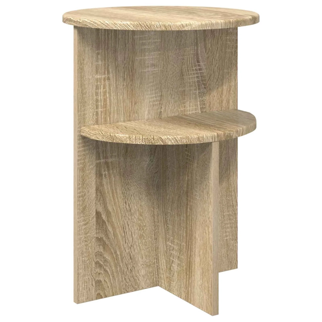 Tavolo laterale con archiviazione Rovere Sonoma Ø 39,5 x 55 cm