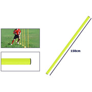 Trade Shop - Marcatori Per Allenamento Altezza 150 Cm Calcio Barra Ostacoli Slalom Fluo - Verde