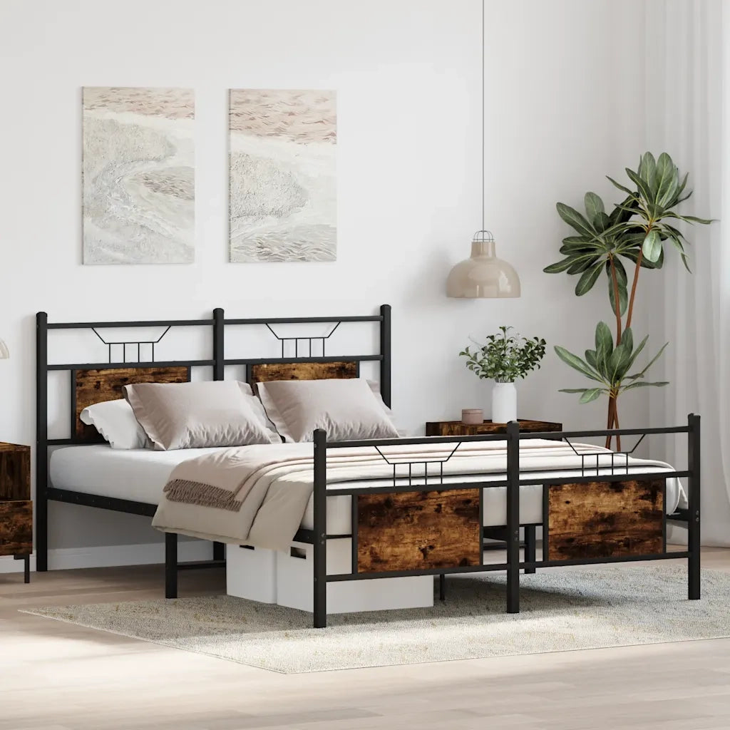Giroletto senza Materasso Rovere Fumo 140x190 cm in Truciolato