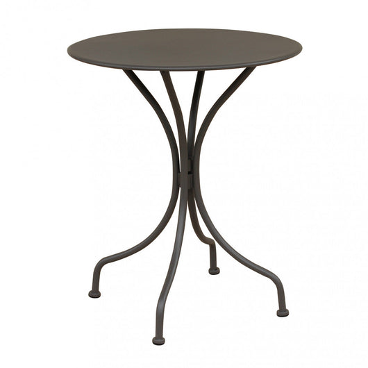 Tavolo Bristol Ø60x71h cm in Acciaio Taupe