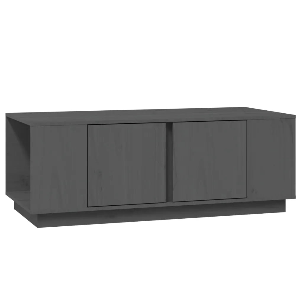 Tavolino da Salotto Grigio 110x50x40 cm Legno Massello di Pino 814431