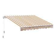 Tenda a braccio articolato 3 x 2.5 m con manovella telaio in alluminio protezione solare per balcone e terrazza