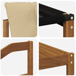 Set di divani da esterno con cuscino 5 pcs Naturale e Beige 3369444