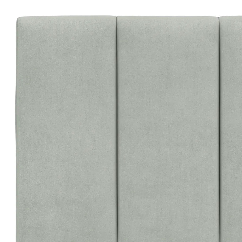 Cuscino Testiera Hanko Grigio Chiaro 200 cm in Velluto 374689