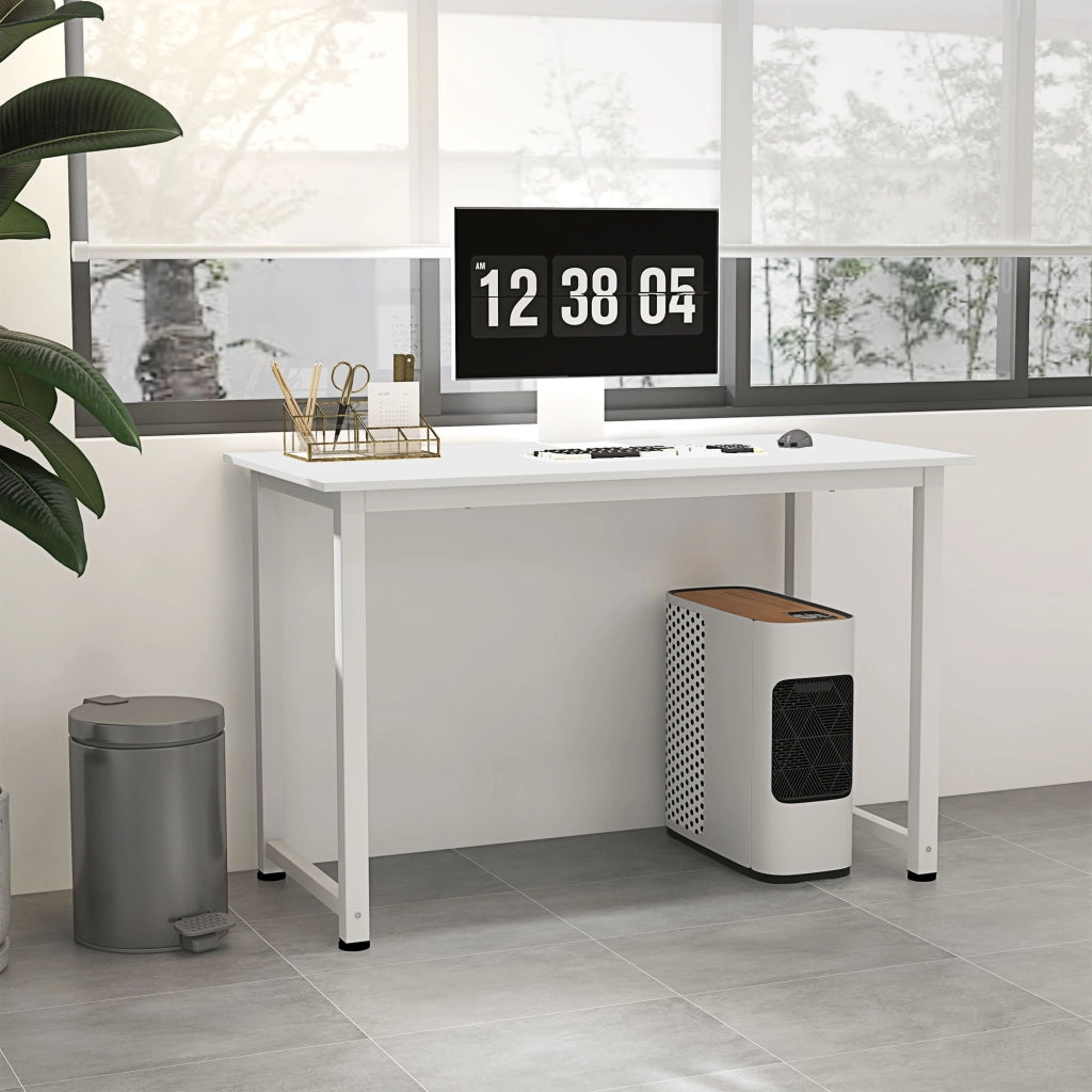 Scrivania con Cassetti e Piano in Rovere ¨C Zephmum ¨C 120x60x76 cm Bianco
