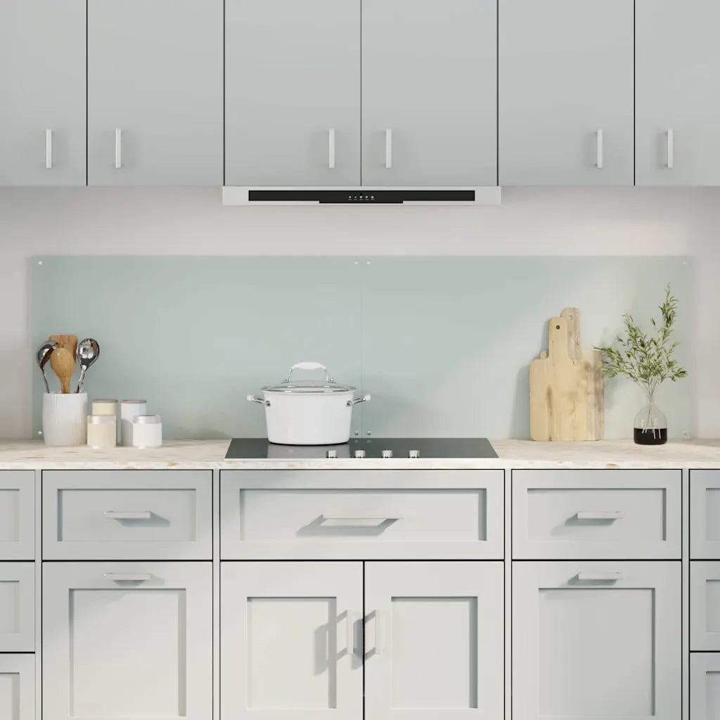 Schienale da cucina 2 pz Bianco 90 x 50 cm vetro temperato CFW7289293