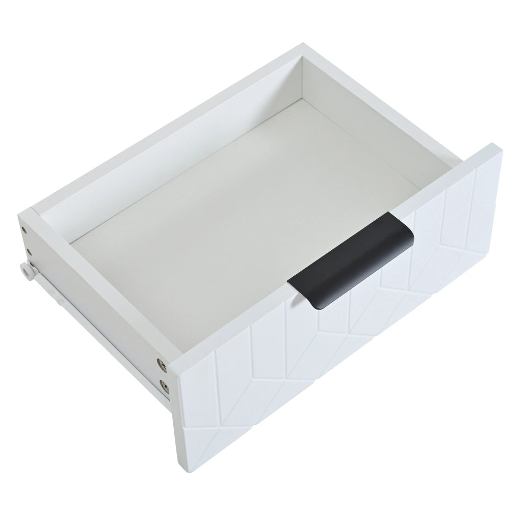 TAVOLO CONSOLLE con cassetti Bianco/Nero in MDF