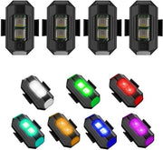 4 pezzi di LED fari per drone – 7 colori – ricaricabile via USB – illuminazione anti-urto per la notte – adatto per drone, motociclette, auto, biciclette, auto RC e barche RC