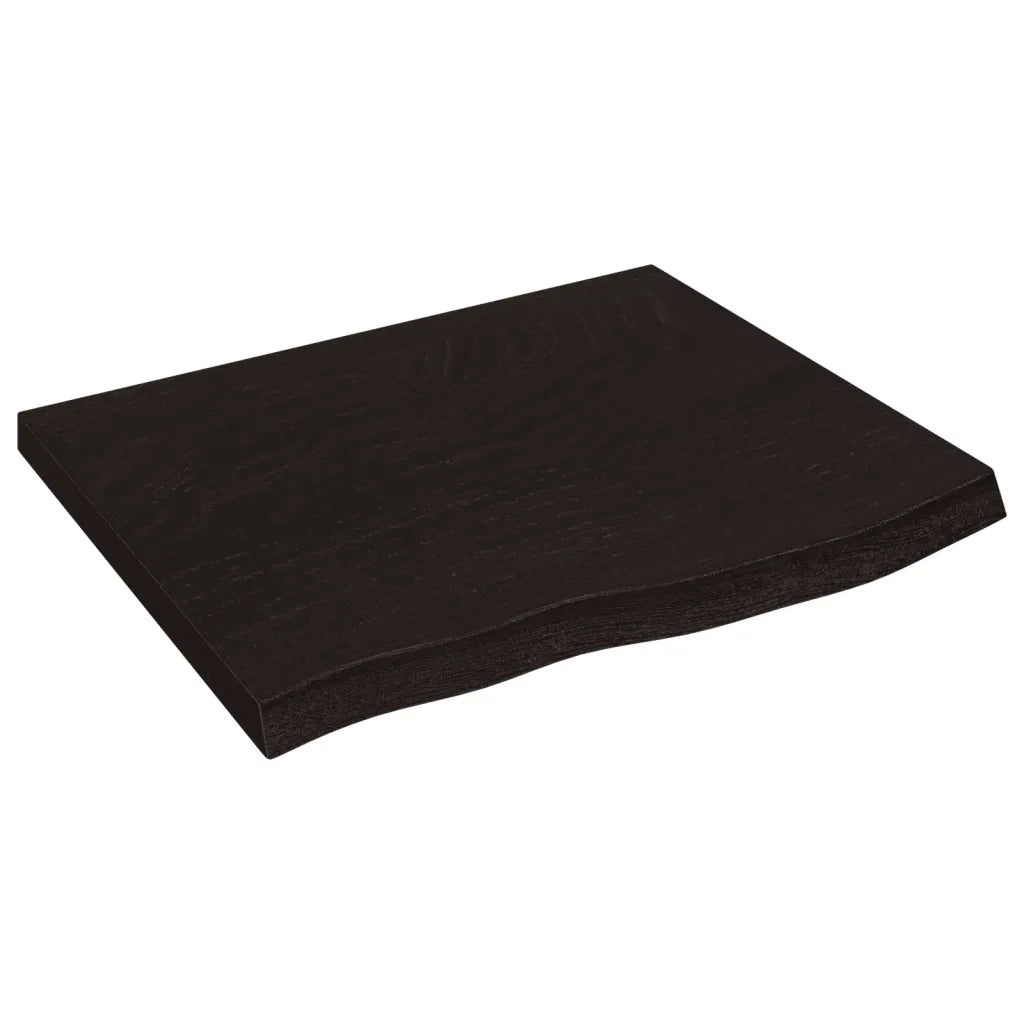 Piano Bagno Marrone Scuro 60x60x(2-4)cm Legno Massello Trattato 3156207