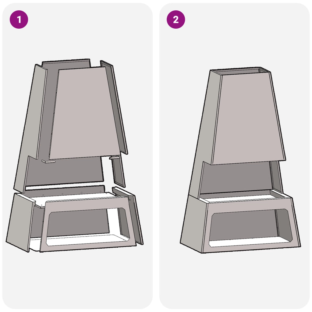 Focolare con deposito per tronchi 60x35x100 cm in acciaio resistente alle intemperie