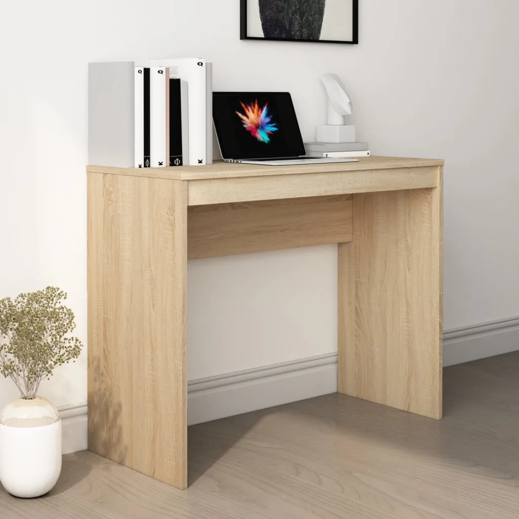Scrivania | Tavolo da Ufficio Rovere Sonoma 90x40x72 cm in Legno Multistrato