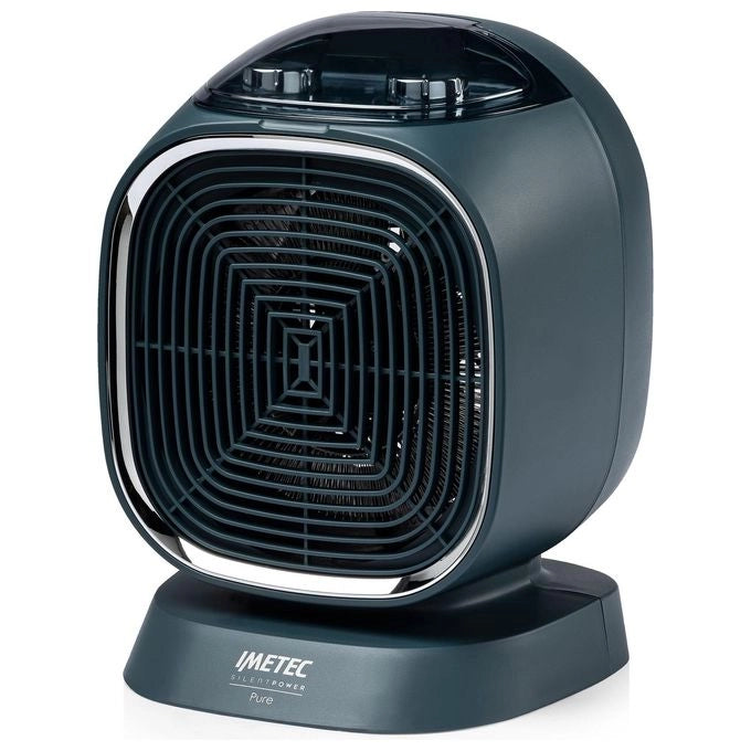 Imetec Silent Power Pure, Termoventilatore silenzioso con ionizzatore e timer di autospegnimento, Stufetta Elettrica, 2100 W, funzione antigelo, temperatura regolabile, 4 funzioni