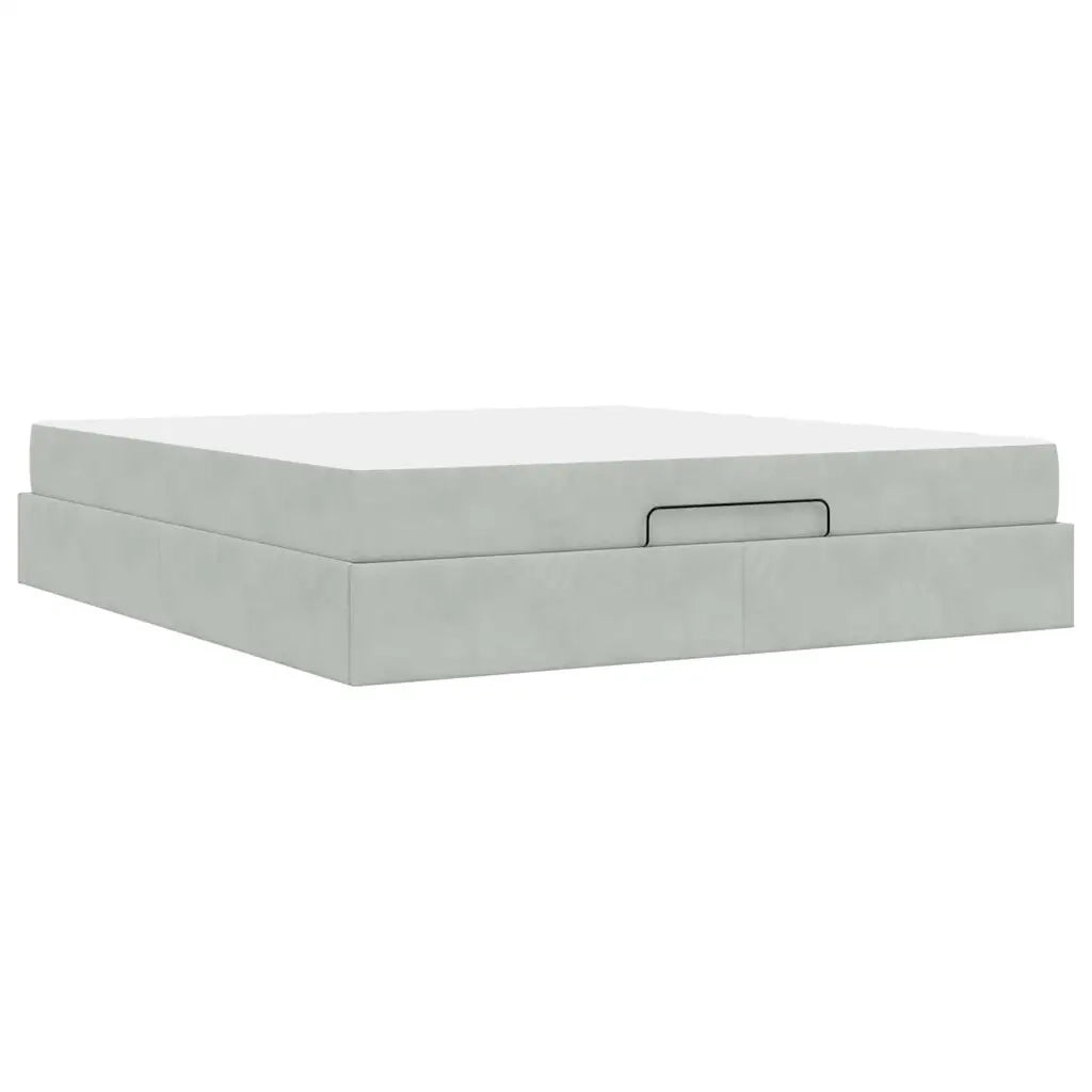 vidaXL Struttura del letto Grigio chiaro 180 x 200 cm Velluto