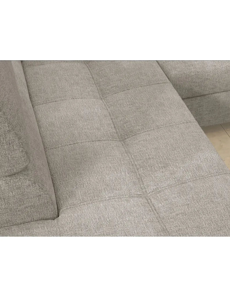 Divano angolare convertibile PALAZZO 4 posti beige – angolo destro con contenitore