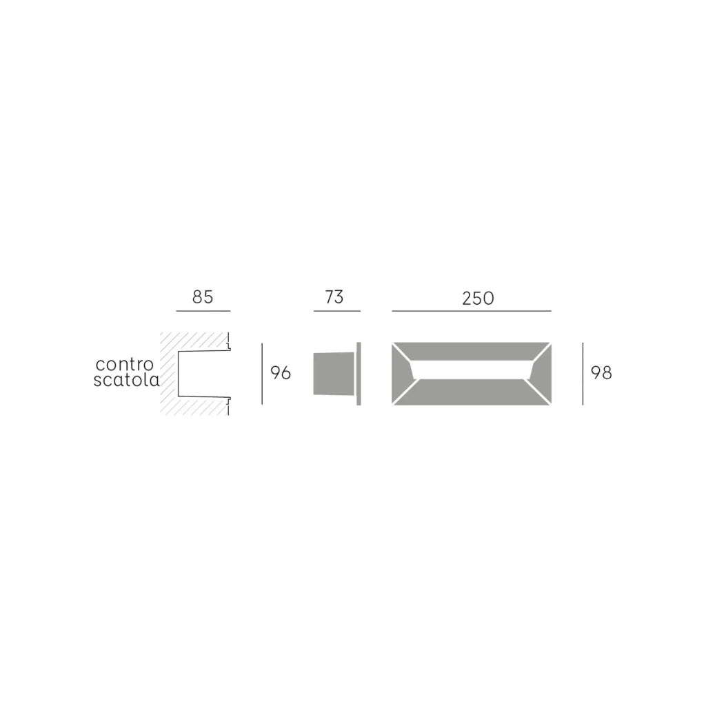 Segnapasso A Parete Per Esterno In Alluminio Bianco Led 12W 280 Lm 3000K Mask