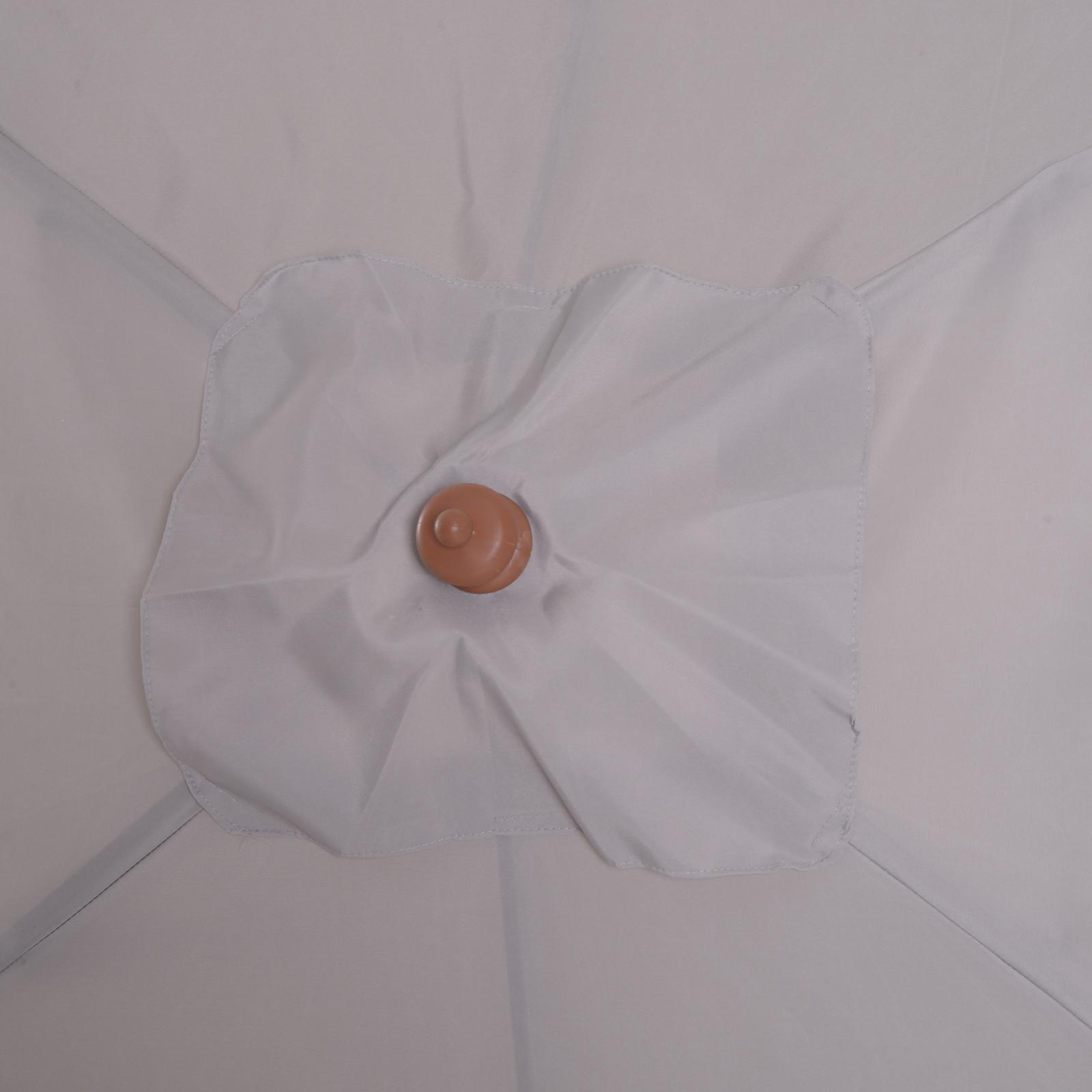 Ombrellone da Giardino 2x1,5 m Palo Ø38 mm in Legno Grigio