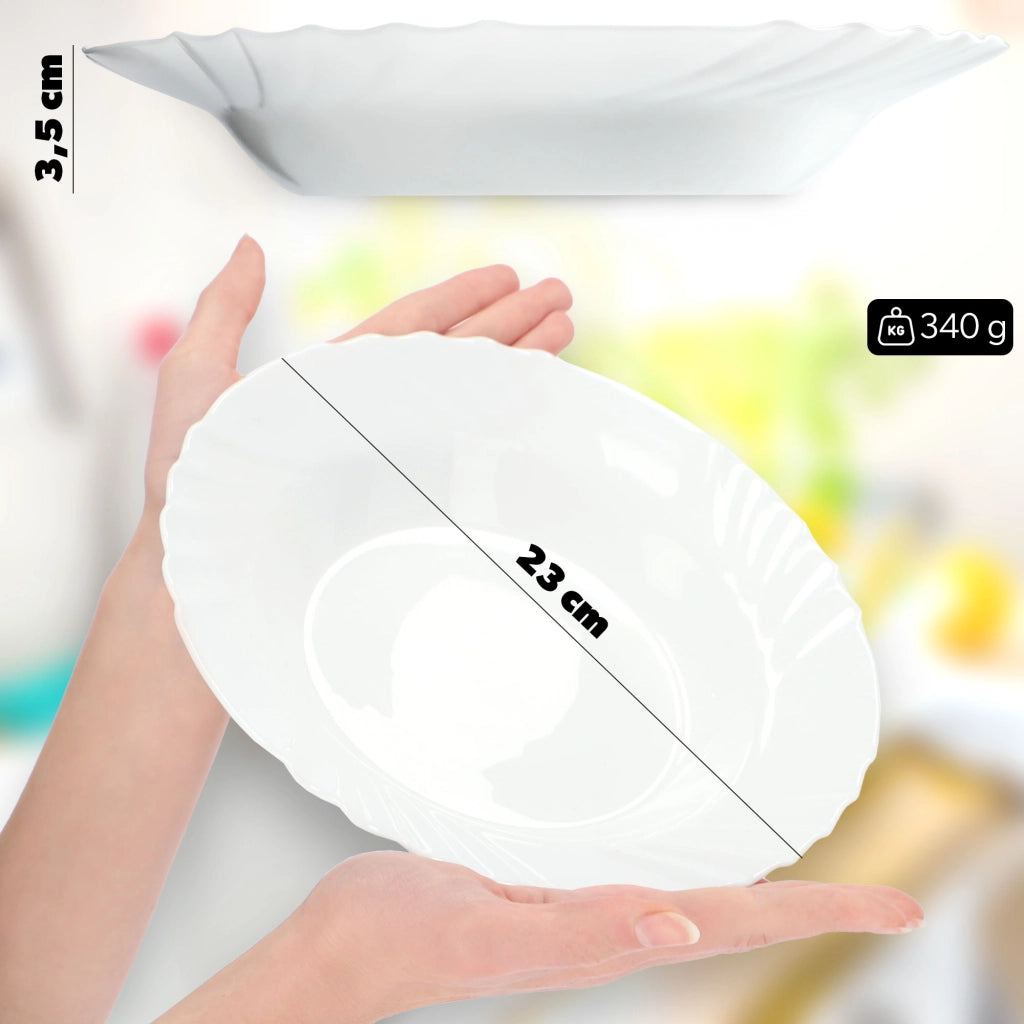 Set di stoviglie KADAX da 18 piatti, colore bianco