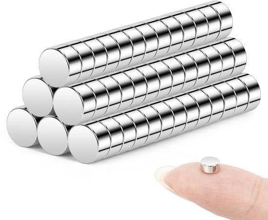 Magnetici 6x3mm Piccoli Magnetici Forti, 80 Pezzi Magnetici Miniature per Frigorifero Magnetici Sferici di Neodymium per Fai da Te, Casa, Ufficio, Fotografia, Carte e Attività Manuali