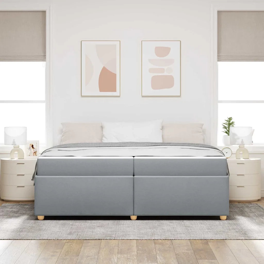 Struttura del letto Grigio chiaro 200 x 200 cm Tessuto
