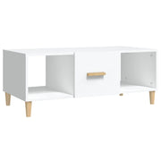 Tavolino da salotto | Tavolino da caff¨¨ | Tavolino da Soggiorno Bianco 102x50x40 cm in Legno Multistrato
