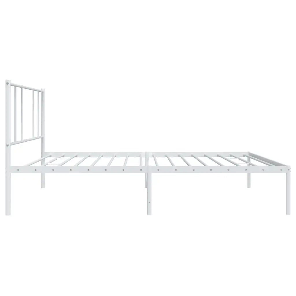 Giroletto senza Materaso con Testiera Metallo Bianco 75x190 cm 352519