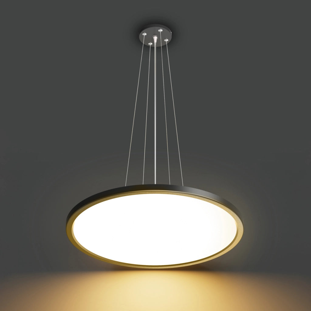 Sospensione Italux MANITO anello Ø48 nero/bianco LED 36W