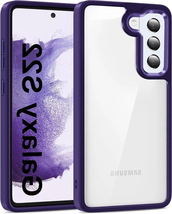 Custodia Premium per Samsung Galaxy S22 5G - Transparenza - Protezione Anti-Scorrevolezza e Anti-Scorrevolezza - Protezione da Cadute di Qualità Militare - Resistente agli Impatti