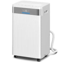 Deumidificatore, Serbatoio da 4,5 Litri, Timer 24 Ore, Display LED, Plastica, Bianco