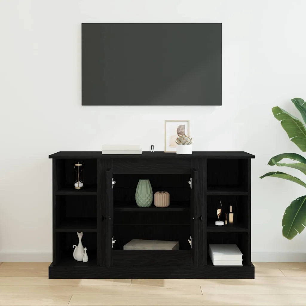 Credenza | Madia | Buffet da pranzo | Armadio da pranzo Rovere Nero 100 x 35,5 x 60 cm Legno multistrato