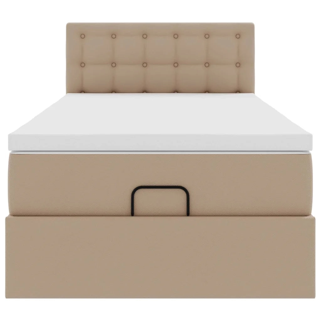 Letto Pouf con Materasso Cappucino 80x200 cm Similpelle 3311277
