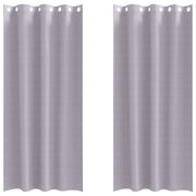 Tende Oscuranti | Tende Blackout con Anelli 2 pz Grigio Metallico 260 x 140 cm