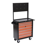 EasyComfort Carrello Porta Utensili Attrezzi Attrezzatura con Cassettiera 61.5 x 33 x 76cm Nero e Arancione