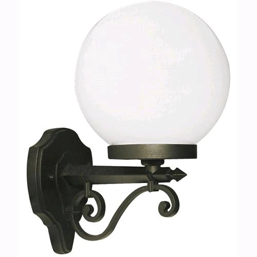 Lampada Lanterna Applique Da Giardino Mod. Globo A Muro 20x30 Cm.
