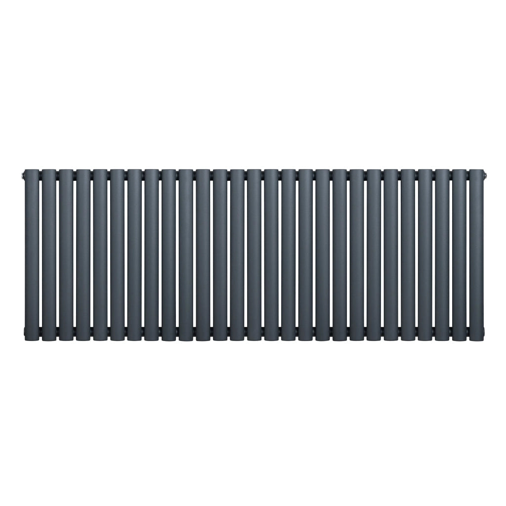 Radiatore Orizzontale Design Ovale Colonna Singola Antracite 600x1620 mm