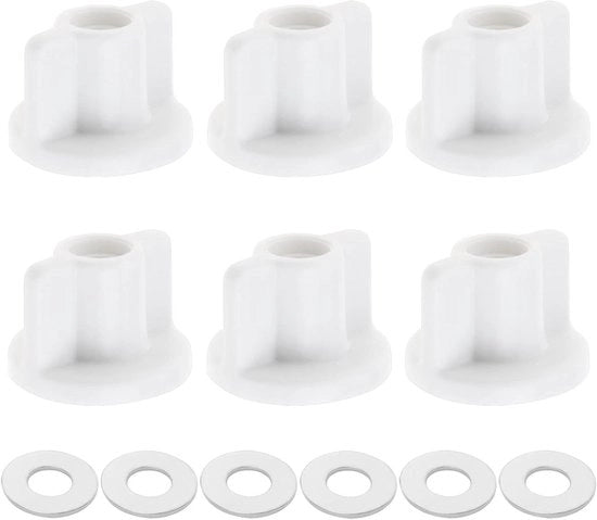 Set di montaggio per toilette 6 pezzi M6 con filo | Sostituzione per hardware di toilette | Montaggio di cerniere per toilette top