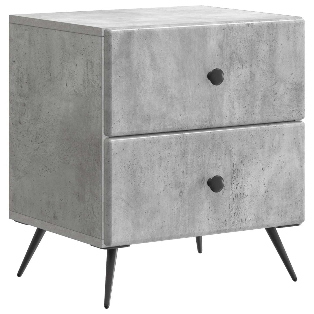 Armadio da Notte 2 pcs Grigio Cemento 43 x 34,5 x 47,5 cm 895452