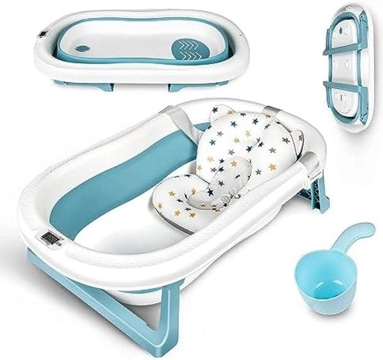 Bagnetto per Bambini con Piastra di Supporto, Bagnetto Ergonomico con Piastra di Supporto Raffreddabile, Bagnetto con Piastra di Supporto Antiscivolo, Bagnetto Opportuno per Neonati | Bacinella per Shampoo