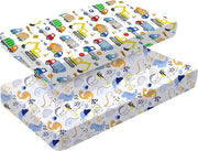 Set di 2 lenzuola per lettino per bambini in cotone biologico – morbido e sostenibile