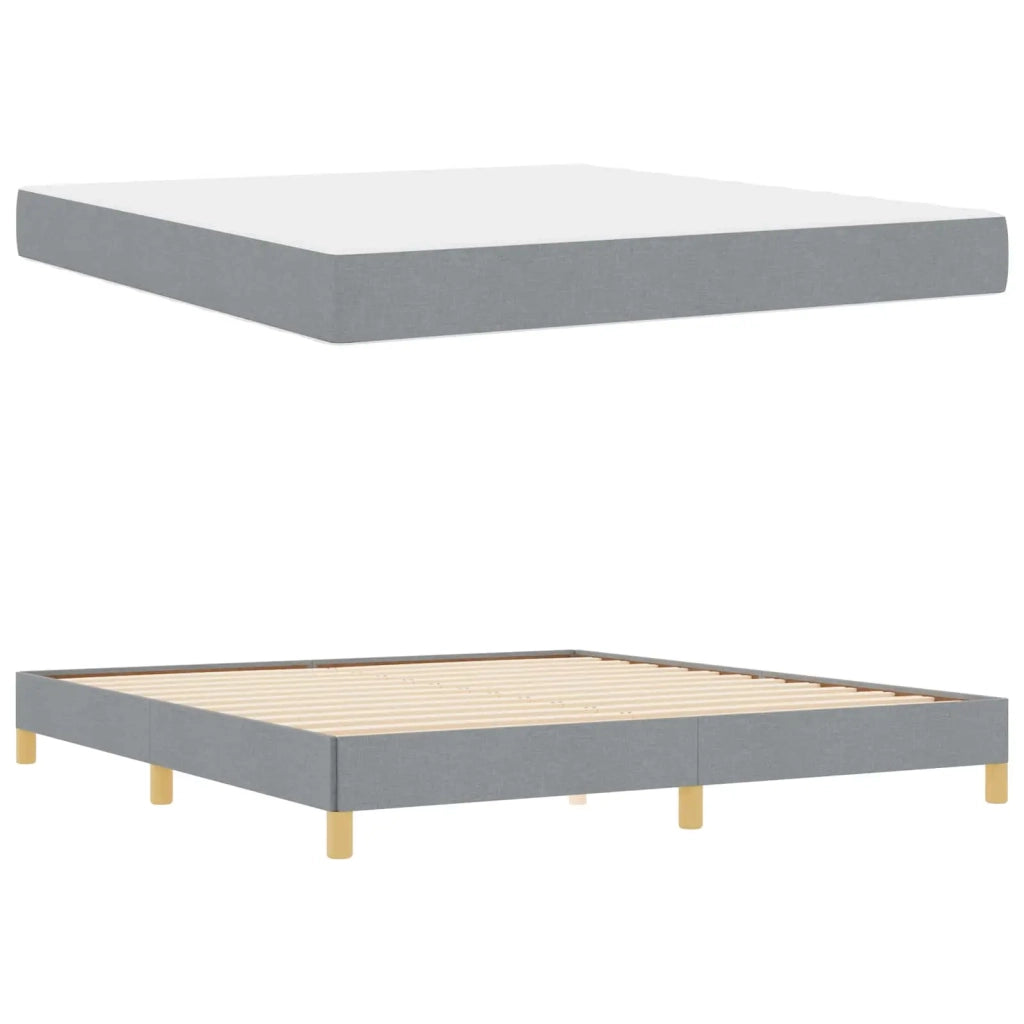 Letto a molle con materasso Grigio chiaro 180 x 200 cm Tessuto 3398584