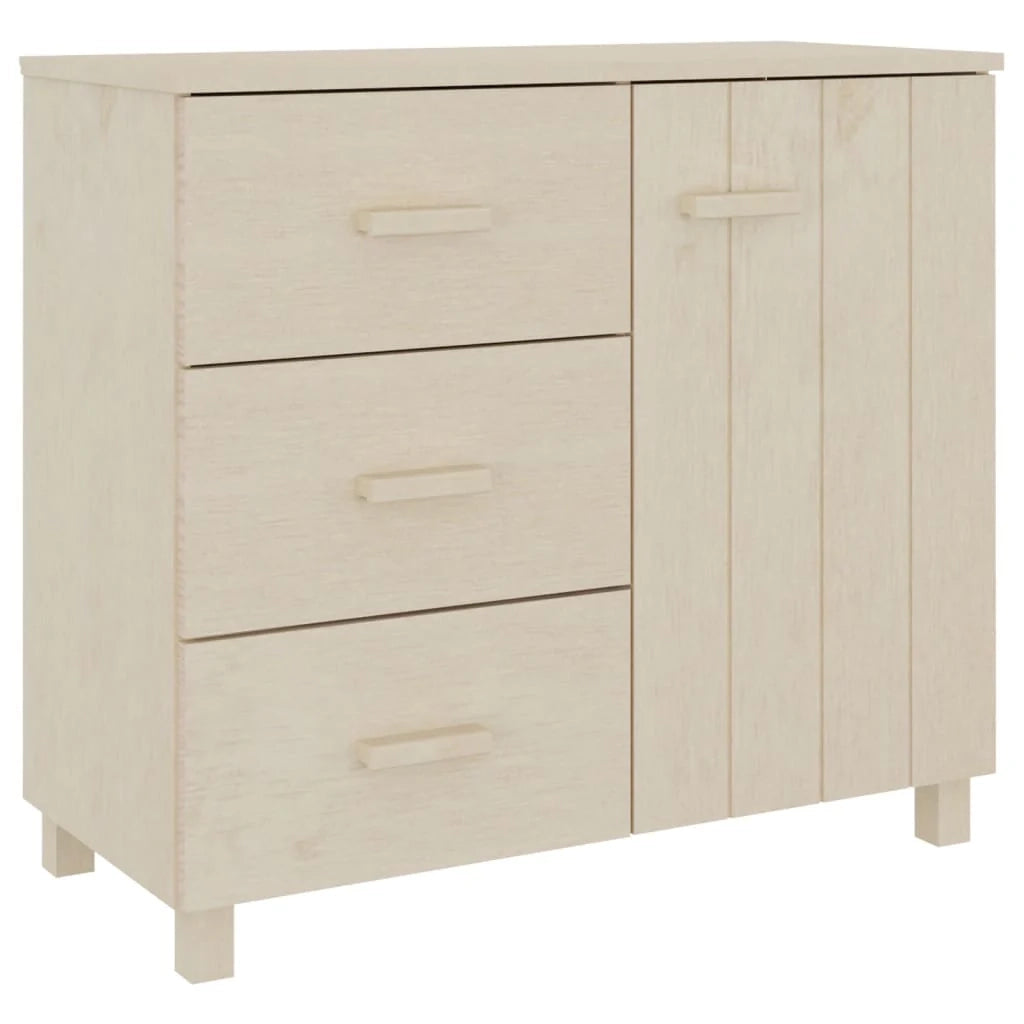 Buffet credenza cassettiera armadio mobile contenitore organizer per cucina soggiorno salotto 90 x 40 x 80 cm legno massello di pino marrone 02_0032181