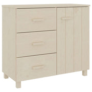 Buffet credenza cassettiera armadio mobile contenitore organizer per cucina soggiorno salotto 90 x 40 x 80 cm legno massello di pino marrone 02_0032181