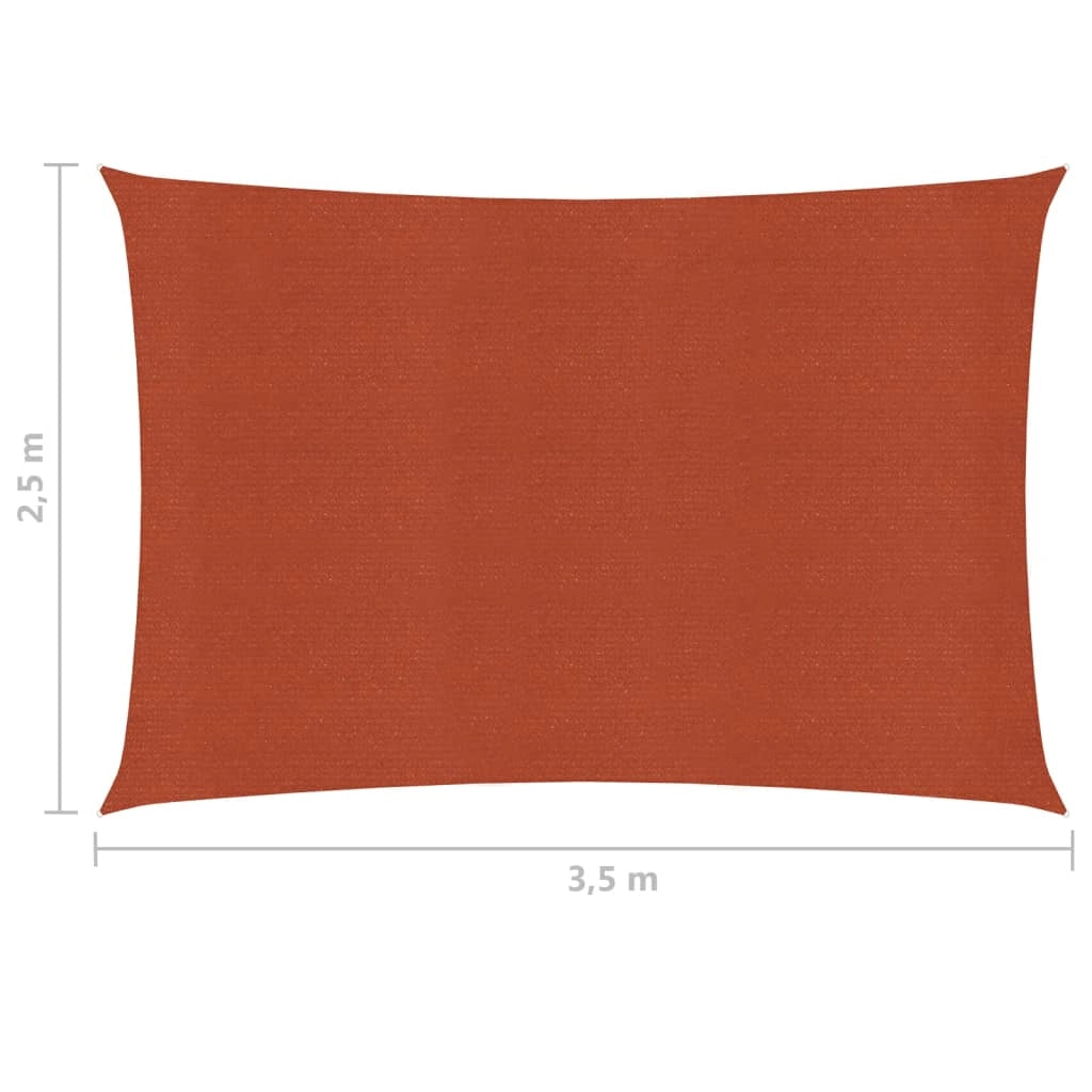 Vela ombreggiante 160 g/m² terracotta 2,5 x 3,5 m HDPE 02_0009338