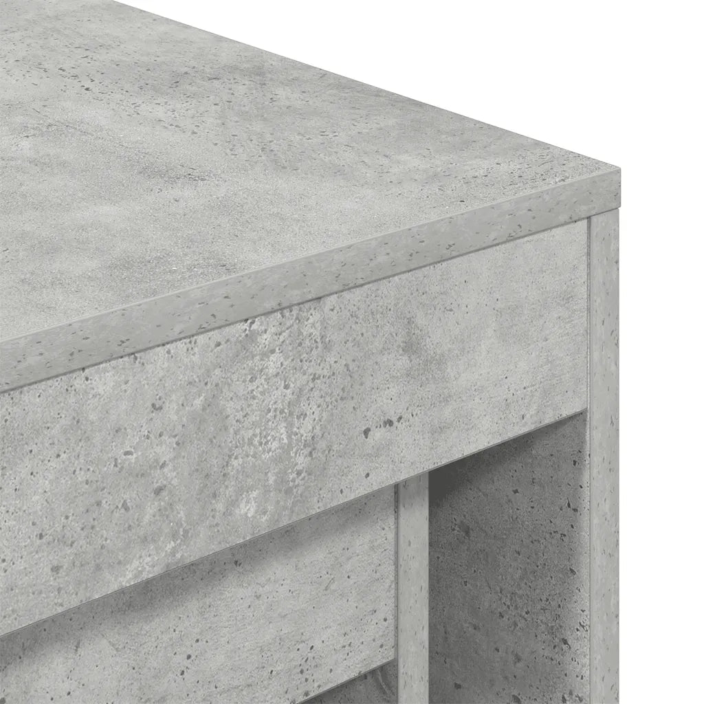 Tavolini Impilabili 3 pz | Tavolo laterale Grigio Cemento in Truciolato