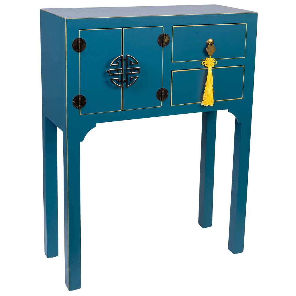 Mobile da ingresso in legno con 2 cassetti e 2 porte 63x26x83h cm